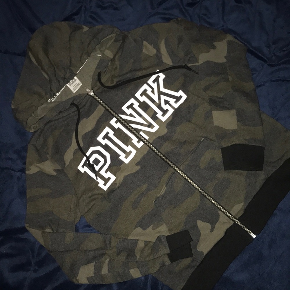VS PINK CAMO JACKET
